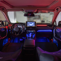 Éclairage intérieur LED pour Toyota RAV4 2020-2023, mise à niveau de l'éclairage automatique, symphonie de couleurs magiques avec éclairage ambiant coloré LED