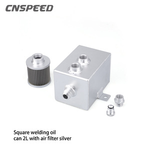 Bidon à huile carré en aluminium CNSPEED 2L avec filtre à air pour modification automobile - Product Image 1