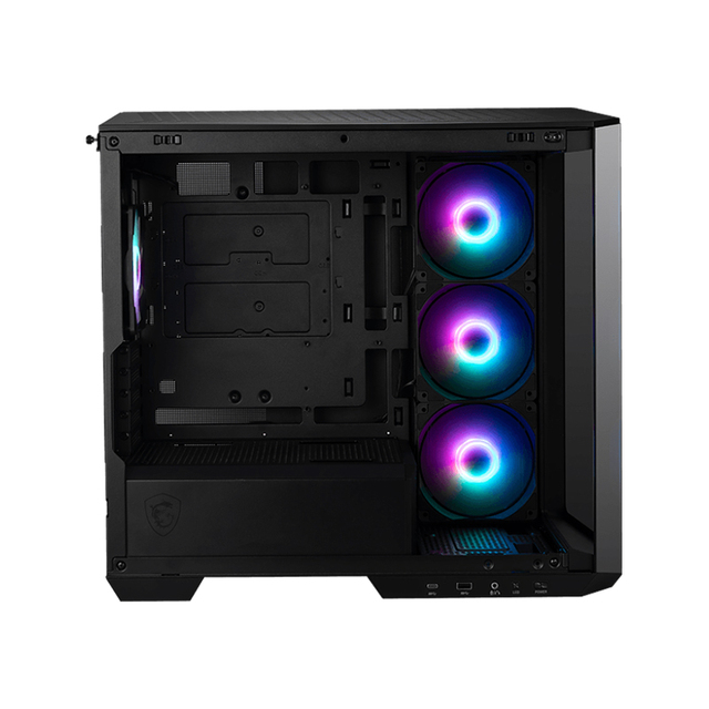 MSI PANO M100R PZ Micro-ATX PC Case-Supports Back-Connect Motherboard, 4 ARGB Fans, Lighting Hub,GPU Support Stand, Dust Filters