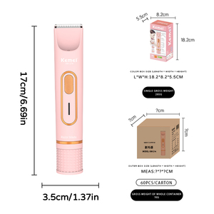 <span class=keywords><strong>Kemei</strong></span> Km-274 Nouveau tondeuse bikini 4-en-1 pour <span class=keywords><strong>femme</strong></span>, 450 mAh, 8500 tr/min, lames en acier inoxydable, recharge USB, mini-tondeuse à cheveux pour femmes - Product Image 2