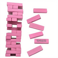 Jeux de blocs de bois empilés de 48 pièces pour adultes Défis amusants passionnants pour les couples Relations entre tous les sexes