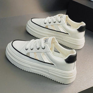 รองเท้าโลฟเฟอร์ผู้หญิง LYKU YB5A55 รุ่นใหม่ปี 2026 แบบเจาะรู ระบายอากาศได้ดี พื้นหนา ใส่สบาย แฟชั่นอเนกประสงค์ เหมาะสำหรับใส่ลำลอง - Product Image 6