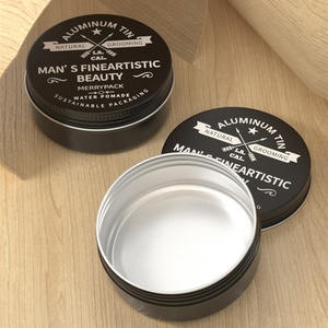 Envase Metálico de 150 ml para Pomada Estilizadora Negra Mate, Caja de Lata para Cera para el Cabello, Contenedor para Polvo - Product Image 5