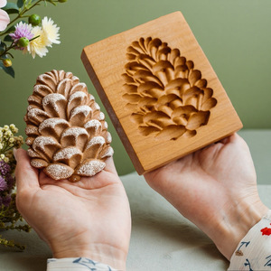 Emporte-pièce <span class=keywords><strong>en</strong></span> bois <span class=keywords><strong>de</strong></span> hêtre pour biscuits, moule à pâtisserie, forme polygonale régulière, MU-Mix, interactif parent-enfant - Product Image 4