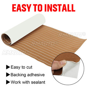 Boat Accessories Marine Flooring <b>EVA</b> Foam Boat Decking Sheet Faux Teak Yacht Boat Deck Mat Self-Adhesive 2400x900x6mm - Product Image 2