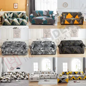 New Arrival Europe Style Geometric Patchwork Series I Shape L Shape 2 Seaters 3 Seaters Couch Sofa Cover