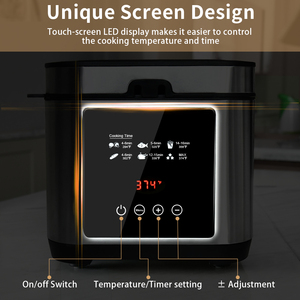 Friteuse électrique de 1,5 L en acier inoxydable brossé Protection contre la surchauffe de surface antiadhésive française pour un usage domestique extérieur - Product Image 6