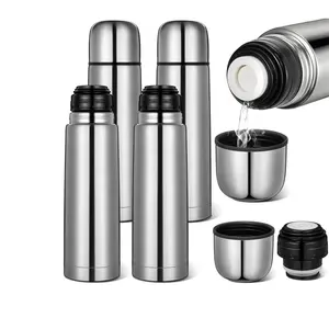 Termos botol air Stainless Steel, termos perjalanan terisolasi, vakum untuk berkemah kantor, minuman teh kopi panas dan dingin