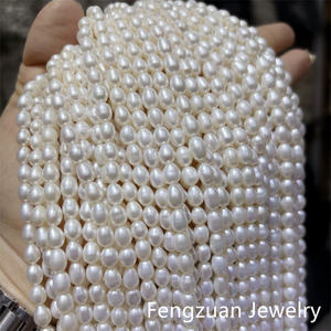 La mejor calidad 4A + arroz Natural Blanco/rosa/púrpura perlas de agua dulce collar de perlas cultivadas de diferentes tamaños sin defectos - Product Image 5