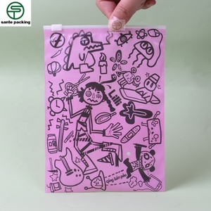 Échantillon gratuit de sacs en plastique transparents à fermeture éclair, imprimés en gravure, compostables, résistants à l'humidité, avec valve, pour vêtements, chaussures et chaussettes - Product Image 4