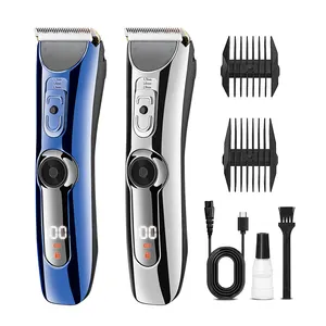 PRITECH IPX6 Waterproof Beard Trimmer Smart Control Chip LED Display hair clipper Ceramic Blades Rechargeable Hair Trimmer