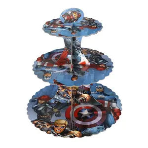 Superhero Party Supplies Cake Stand 3 Tier Cupcake Stand Superhero Party Favors Cupcake Stand for Birthday Party Decorations