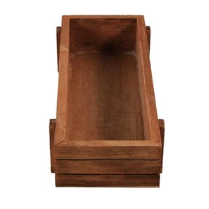 Wooden <b>Succulent</b> Planter Rectangular Box Solid Wood Outdoor Garden Planters Vintage Style For Balcony <b>Potted</b> Plants - Product Image 4