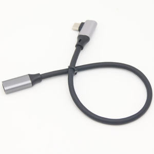 Câble personnalisé Gen2 USB 3.1 à angle de 90 degrés, extension mâle-<span class=keywords><strong>femelle</strong></span> Type-C, 20 Gbps, charge rapide, câble PVC pour microphone/haut-parleur/moniteur - Product Image 6