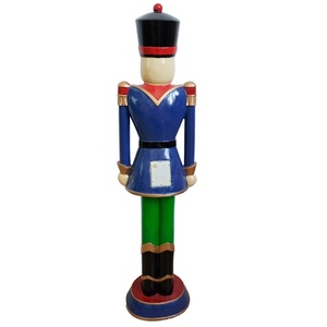 Décoration de Noël en gros, bleu et vert, éclairage LED, grande taille, décoration extérieure, statue de <span class=keywords><strong>casse</strong></span>-<span class=keywords><strong>noisette</strong></span> de Noël en résine - Product Image 3