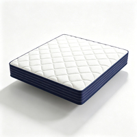 Matelas hybride King Size à ressorts ensachés avec mousse à fermeté moyenne, enroulé dans une boîte, housse en tissu tricoté pour hôtel, maison, chambre à coucher