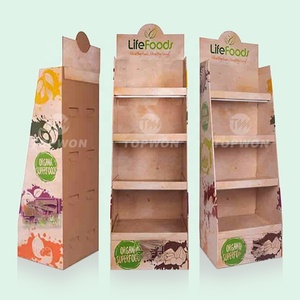Tùy chỉnh <span class=keywords><strong>kraft</strong></span> giấy <span class=keywords><strong>Rack</strong></span> hiển thị cho siêu thị cửa hàng bán lẻ POS tông sàn đứng cho khoai tây chiên đồ ăn nhẹ bán lẻ hiển thị - Product Image 1