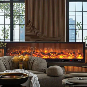 European Style Custom 1500 mm Electric <strong>Fireplace</strong> with Bluetooth Multicolored Flame and <strong>TV</strong> <strong>Unit</strong> Smart Indoor Modern Design - Product Image 6