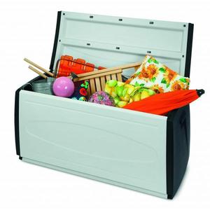 TERRY - 1001892 Contenedor PVC multifuncional 308 L. 120x54x57 - 1 rueda Gris-Negro-EAN 8005646018923 COFRE PLÁSTICO - Product Image 2