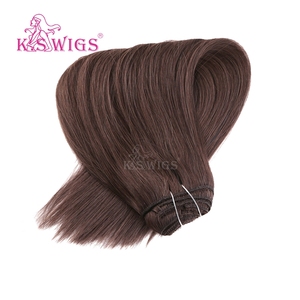 KSWIGS Extensions de cheveux brésiliens vierges Remy à clipser, qualité supérieure et couleur foncée 9, vente en gros #   Color Machine Double Weft Permeable - Product Image 5