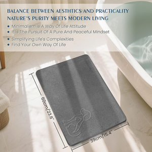 Натуральный нескользящий каменный коврик для ванной с быстропоглощающим водопоглощающим диатомитовым ковриком для ванной комнаты элегантный узор для домашних животных - Product Image 2