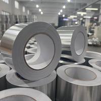 Ruban adhésif argenté 48 mm x 50 m, haute résistance, adhésif PVC, résistant à la chaleur, pour conduits en aluminium HVAC, pour une conductivité thermique