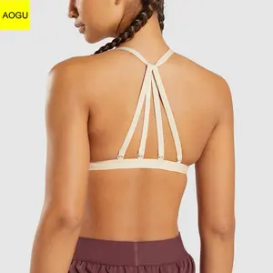 Soutien-gorge de sport en élasthanne pour femmes, Logo personnalisé, à bretelles, en Polyester, grande taille, vêtements pour femmes, soutien-gorge de sport, 15 jours