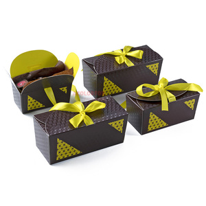 Hộp sô cô la ballotin cho sô cô la thực phẩm giấy sô cô la thanh kẹo bao bì gấp hộp carton với ruy băng - Product Image 4