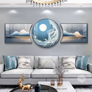 POLA Newly Modern Aestheticism Style High-grade Atmospheric Nine Fish Chart Crystal Painting for Home Beautificate Decoration