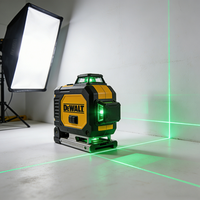 Niveau laser 16 lignes pour marquage mural, travaux de construction professionnels, kit de niveau laser à faisceau vert auto-nivelant 360°