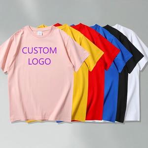 Camiseta Casual de Cuello Redondo y Manga Corta para Hombre, 100% Algodón, Corte Regular, Color Sólido, con Logotipo Personalizado - Product Image 1