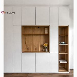 Puerta de Madera Maciza de Estilo Moderno con Acabado Lacado en Color Blanco, Puertas Batientes <span class=keywords><strong>para</strong></span> Armarios, Ecológicas, Personalizadas <span class=keywords><strong>para</strong></span> Dormitorio - Product Image 3