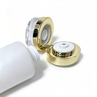 Tube souple cosmétique en plastique blanc mat avec bouchon à pression doré pour crème nettoyante pour les pores, lotion hydratante, soin de la peau, vide