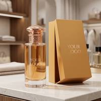 Parfum pour femme YourBrand, marque privée, capuchon en filigrane or rose, parfum de luxe, vente en gros, fournisseur d'usine, élégante boîte dorée