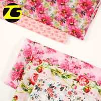 Tissu en mousseline de soie imprimé numérique personnalisé tissu à motifs floraux pour vêtement robe