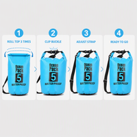 Sac à dos étanche flottant en PVC 500D avec logo personnalisé pour kayak, rafting, bateau, randonnée, plein air