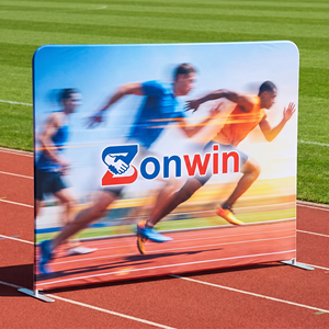 Expositor de Tela Tensada Personalizado de 10x8 pies con Marco de Aluminio EZ, Soporte Portátil para Pancartas Publicitarias y de Bodas con Impresión Personalizada <span class=keywords><strong>Admax</strong></span> - Product Image 1