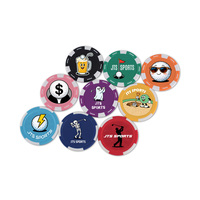 Marqueurs de balles de golf en métal personnalisés, logo personnalisé, vente en gros, accessoires de golf
