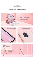 Étui pour tablette Mi Pad5 Pro de 12,4 pouces, étui en cuir antichoc rotatif à 360 degrés à couverture complète