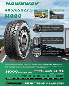 <span class=keywords><strong>Pneu</strong></span> radial haute qualité H999 445/65R22.5, usage intensif, longue durée de vie, pour conditions routières et hors route - Product Image 3