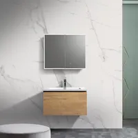 Aifol-lavabo individual de 80cm montado en la pared, tocador de baño contemporáneo, serie Juliana