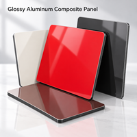 Panneau composite en aluminium brillant de 3 mm, revêtement PE beige, pour revêtement de plafond
