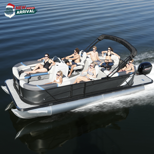 Kinocean <span class=keywords><strong>2023</strong></span> nouveau <span class=keywords><strong>pas</strong></span> <span class=keywords><strong>cher</strong></span> rapide électrique 20FT pêche ponton bateau léger en aluminium bateau de pêche en plein air à vendre - Product Image 1