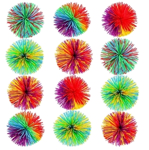 Pelotas Sensoriales Suaves de Arcoíris <span class=keywords><strong>Koosh</strong></span> para Apretar, Juguetes Antiestrés para Niños y Niñas, Venta al por Mayor - Product Image 1