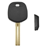 Car Transponder Smart Key Shell with Chip Plug Uncut Blade Key Fob Case Replacement Car Keys
