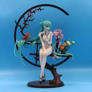 Bellissima statuetta in PVC di Shaohua in Cheongsam, modello di una ragazza anime, scultura seduta con parti mobili. - Product Image 2