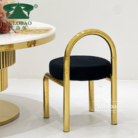 Chaise de salle à manger d'hôtel moderne en acier inoxydable avec dossier arqué pour cérémonie de mariage commerciale