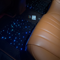 Éclairage automobile étanche universel pour l'espace des pieds, tapis de sol LED à fibres optiques effet ciel étoilé, DC12V, télécommande APP