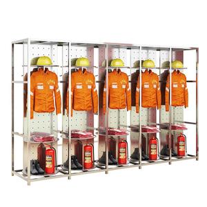 Étagère à combinaisons de combat en acier inoxydable, support pour vêtements de protection incendie, combinaison résistante aux produits chimiques, étagère rotative double face - Product Image 1