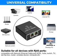 Divisor Gigabit Ethernet 1 a 3, 1000Mbps, Divisor de Internet de Alta Velocidad, Router, Switch, Compatible con Cables Cat5, 6, 7 y 8
